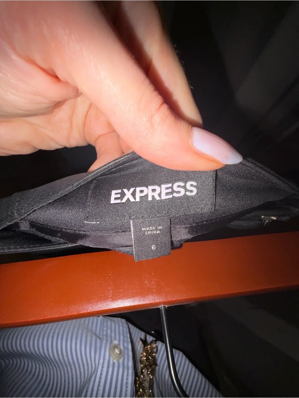 Express Black Faux Leather Zip-Front Skirt